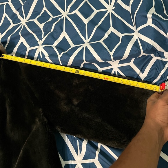 Borgana Faux Fur Brown Vintage Stole Short Coat Jacket w/pockets Size Large - Picture 6 of 9